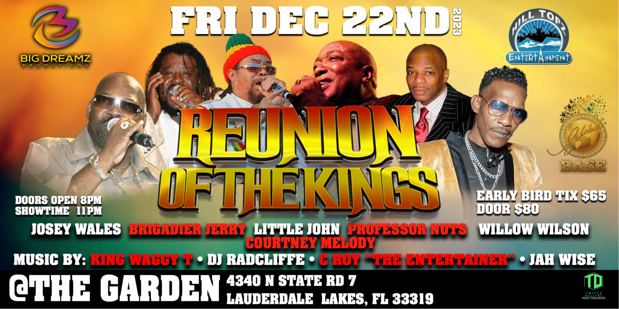 Reunion of the kings stage show Friday Dec 22, 2023 at The Garden in Lauderdale Lakes, in South Florida