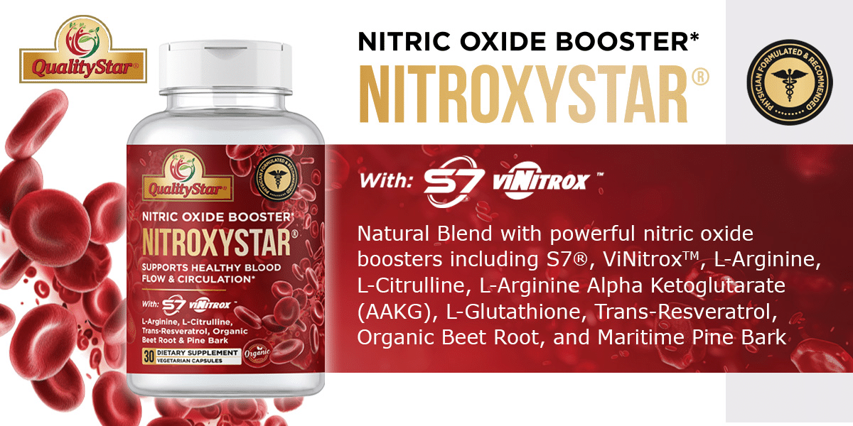 NITROXYSTAR QualityStar Nitric Oxide Booster for Wellness